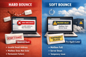 hard bounce vs soft bounce email comparison