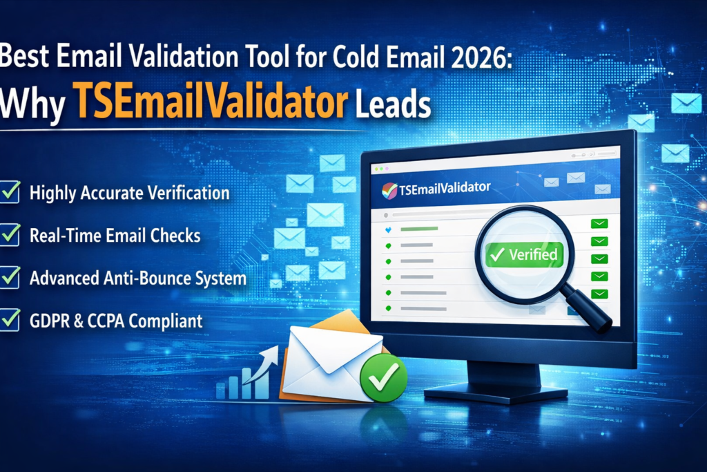 TSEmailValidator dashboard verifying cold email list accuracy and reducing bounce rates