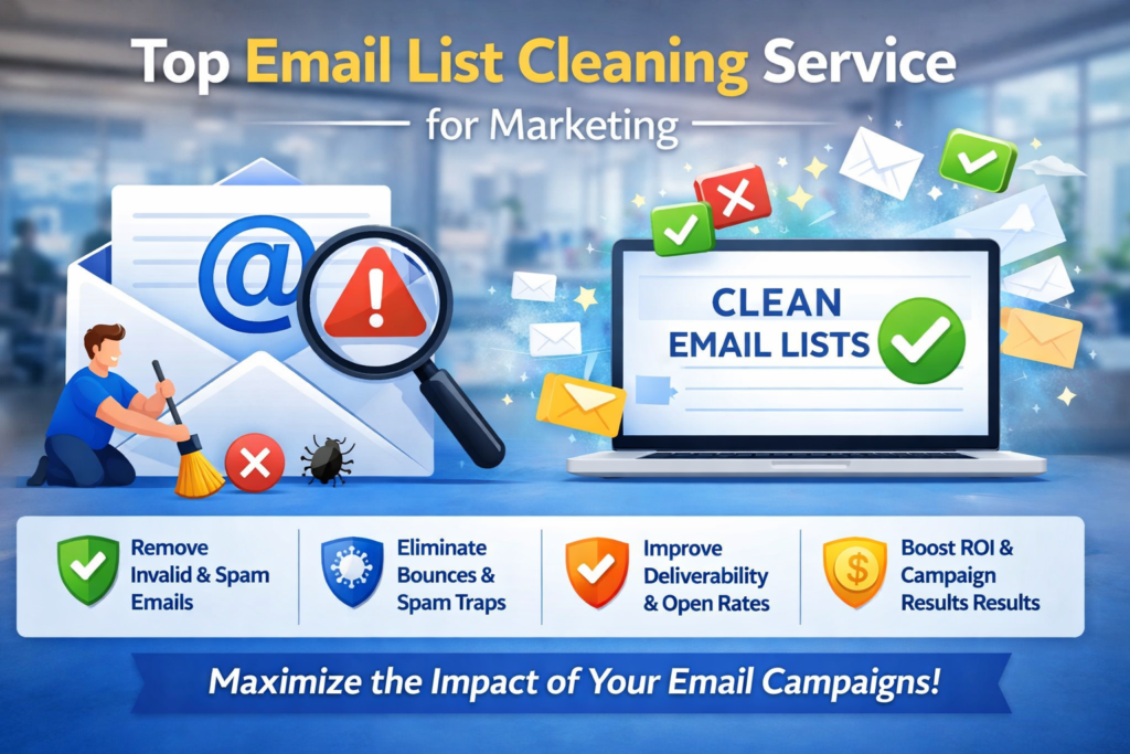 Email list cleaning process improving marketing performance