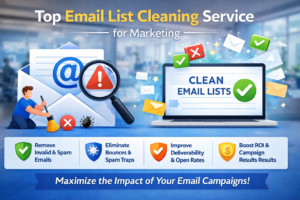 Email list cleaning process improving marketing performance