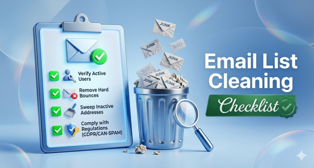 Email list cleaning service improving email marketing deliverability