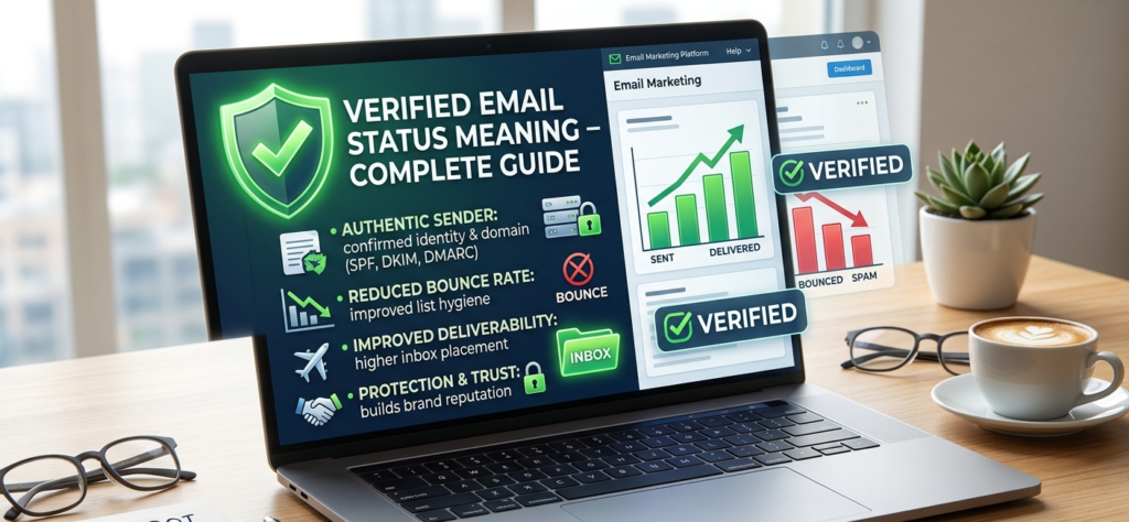 verified email status meaning in email verification dashboard
